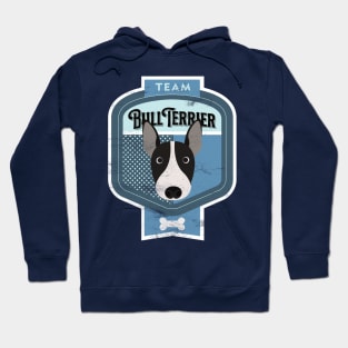 Team Bull Terrier - Distressed English Bull Terrier Beer Label Design Hoodie